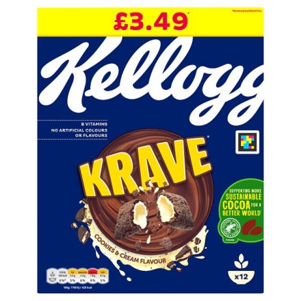 KELLOGGS KRAVE COOKIES & CREAM £3.49
