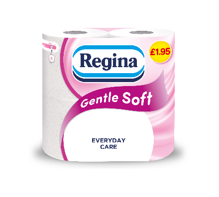 Regina Gentle Soft 3ply 4's Toilet Tissue  £1.95
