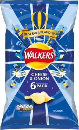 Walkers 6Pk Cheese & Onion