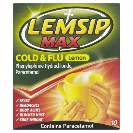 Lemsip Cold And Flu Lemon Sachets - 10 Pack