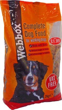 Webbox Complete Dog Food Beef Vat Free PM £1.99