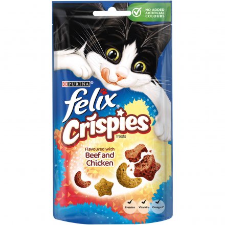 Felix Crispies Cat Treats Beef and Chicken