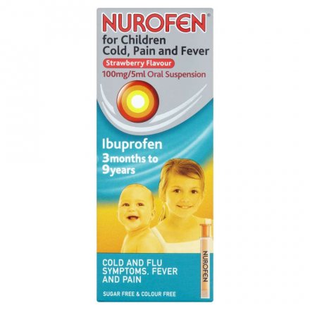 Nurofen for Children Susp+Syringe Strawberry SRP 6x100ml