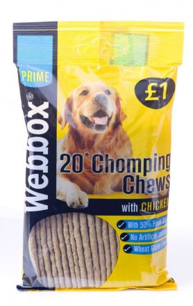 Webbox Dog Chomping Chews Chicken PM £1