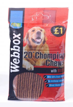 Webbox Dog Chomping Chews Beef PM £1