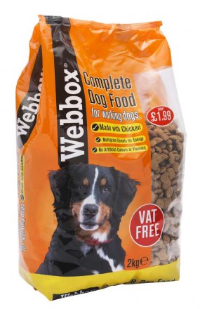 Webbox Complete Dog Food Chicken Vat Free PM £1.99