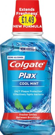 Colgate Plax Cool Mint Multi-Protection Antibacterial Mouthwash PM £1.49