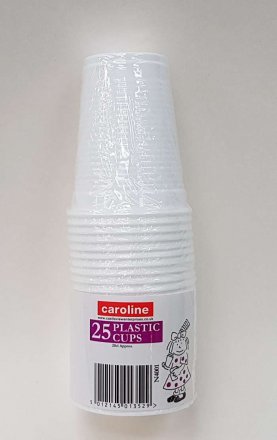 20cl White Cups Pk25 C/20