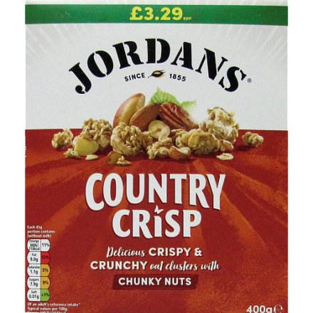 Jordan's Country Crisp Chunky Nut PM £3.29 400g