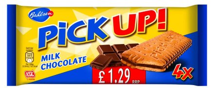 Bahlsen Pick Up Milk Chocolate Biscuit PM £1.29 - 4 Pack
