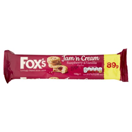 Fox's Jam Sandwich Cream Biscuits PM 89p