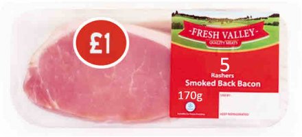 Fresh Valley 5 Smoked Bacon Rashers PM £1