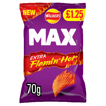 WALKERS MAX EXTRA FLAMING HOT £1.25