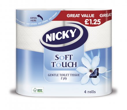 Nicky Soft Touch Toilet Tissue PM £1.25