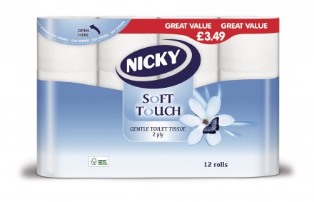 Nicky Soft Touch 2ply Toilet Tissue PM £3.49