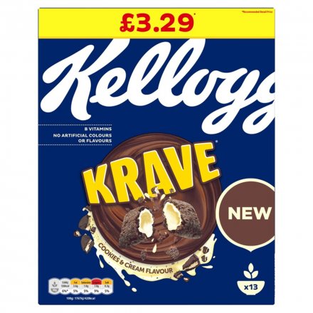 Kellogg's Krave Cookies & Cream Cereal PM £3.29