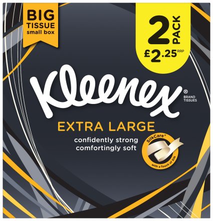 Kleenex Extra Large Compact Twin Pack PM £2.25
