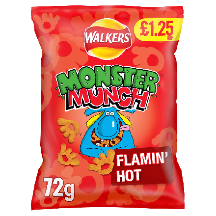 Monster Munch Flamin Hot PM £1.25 72g