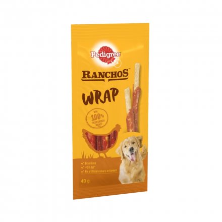 Pedigree Ranchos Wrap Dog Treats Chicken 40g