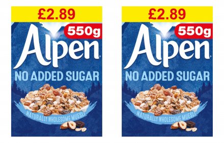 Alpen  No added Sugar PM £2.89