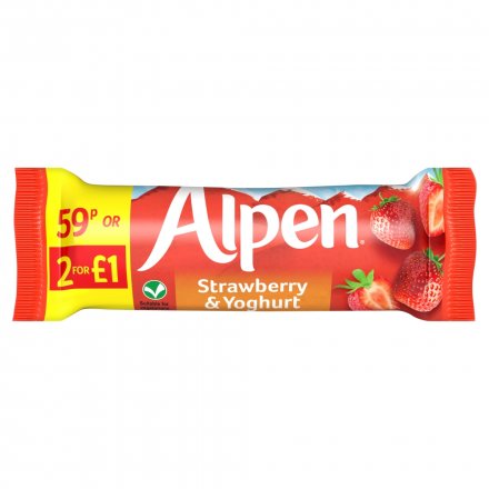 Alpen Bar 2 for £1 Strawberry & Yoghurt PM  59p PM