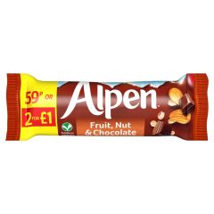 Alpen Bar 2 for £1 fruit& nut PM 59p