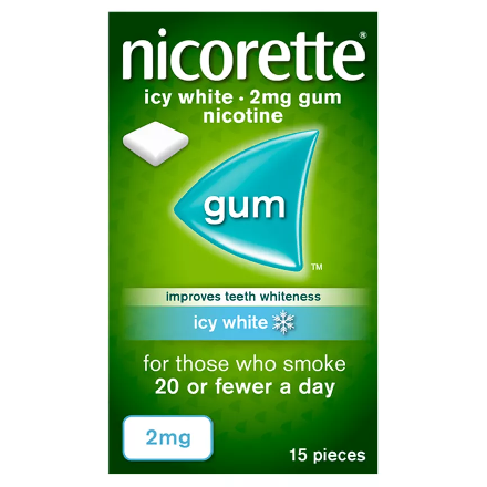 Nicorette Icy White Gum Extra Mint