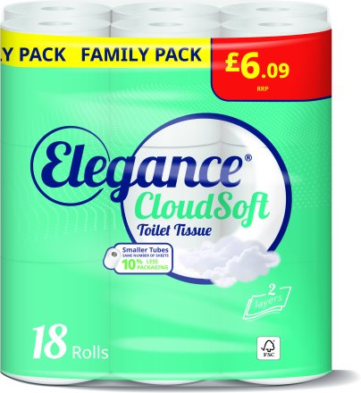 Elegance Cloudsoft PM £6.09 18 Roll