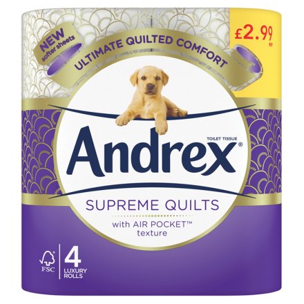 Andrex Quilts 4 Roll PM £2.99