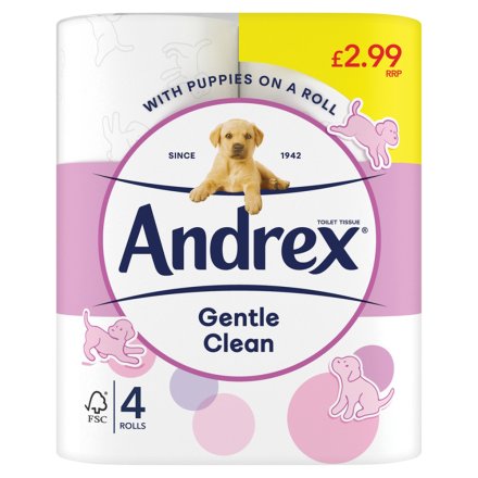 Andrex Gentle 4 Roll PM £2.99