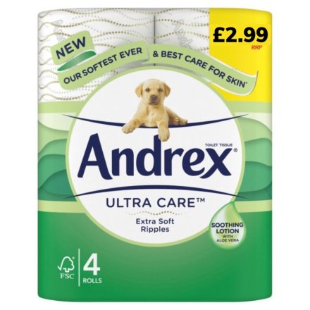 Andrex Ultra Care 4 Roll PM £2.99