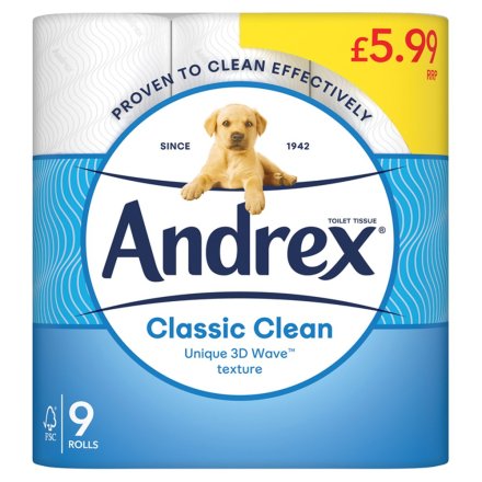 Andrex Classic 9 Roll PM £5.99
