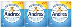 Andrex Classic 9 Roll PM £5.99