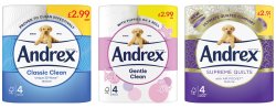 Andrex 4 Roll PM £2.99