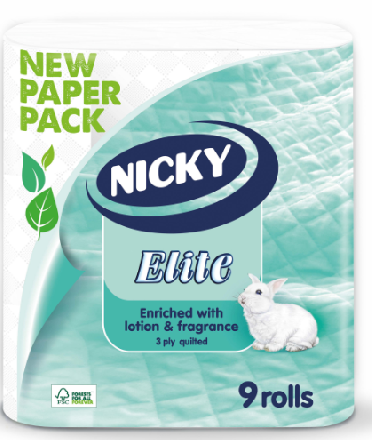 Nicky Elite 3Ply Toilet Tissue Paper Pack
