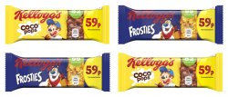 Kellogg's Cereal Milk Bars Coco Pops/ Frosties PM 59p