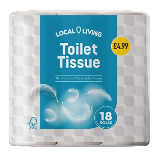 Local Living Toilet Tissue 18 Rolls £4.99