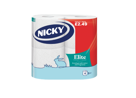 Nicky Elite Toilet Tissue PM £2.49 4's