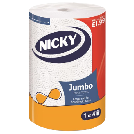 Nicky Jumbo Kitchen Roll PM £1.99 1 Roll