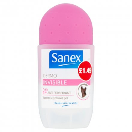 Sanex Roll On Deodorant Invisible Dry PM £1.49